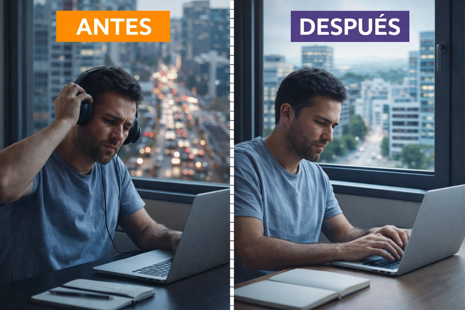 resultado real de ventanas antiruido en apartamento