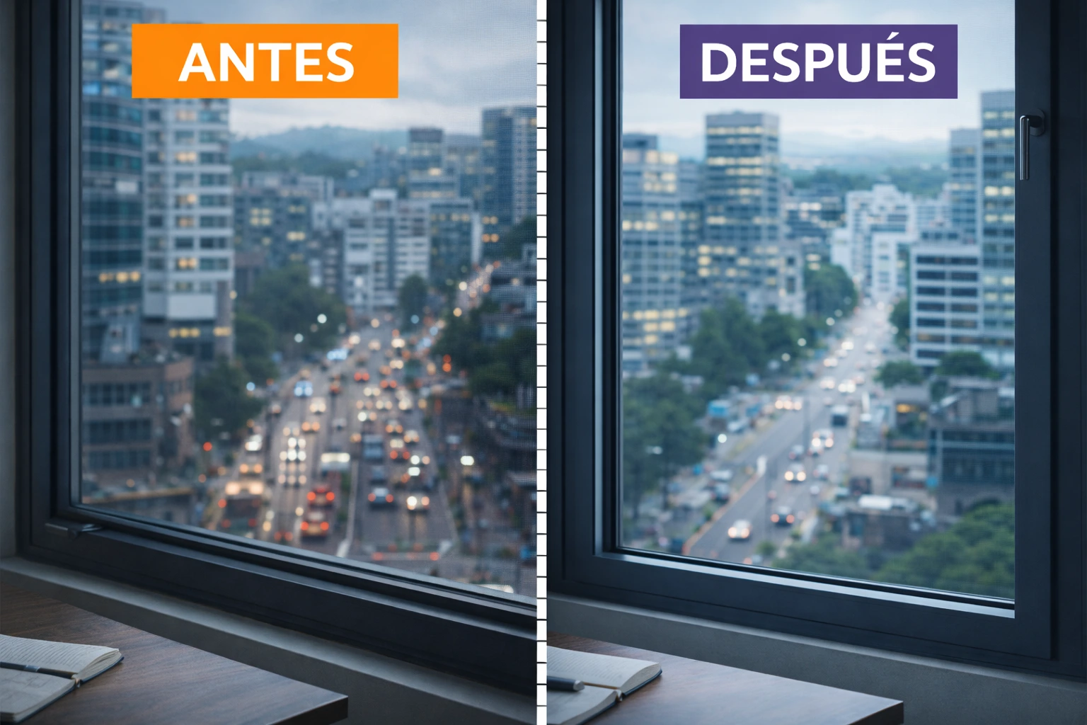 reducción del ruido exterior en vivienda urbana