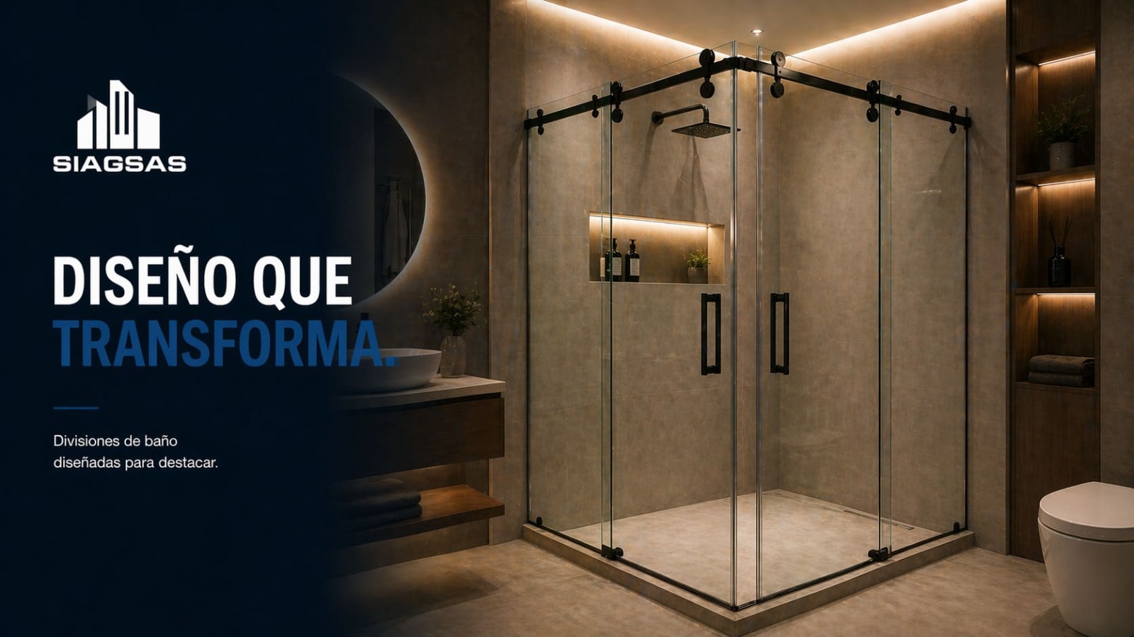 Divisiones de baño en vidrio templado SIAGSAS